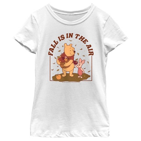 Girl's Winnie The Pooh Fall Is In The Air T-shirt - White - Small : Target