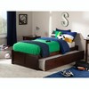 HomeStock Concord Twin Platform Bed with Flat Panel Footboard and Turbo Charger with Twin Size Urban Trundle in Walnut - 2 of 4