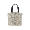 Mina Victory Handbag Leopard Print 22" x 15" x 6" Beach Bad with Matching Clutch Black Gold - 4 of 4