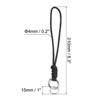 Unique Bargains Braided Wrist Strap Key Whistle Wallet Badge Lanyards 8.3" with Spring O Rings - 2 of 4