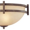 Franklin Iron Works Mission Wall Light Sconce Rustic Bronze Hardwired 14 1/2" Wide Fixture Scavo Glass Bedroom Bathroom Hallway - image 3 of 4