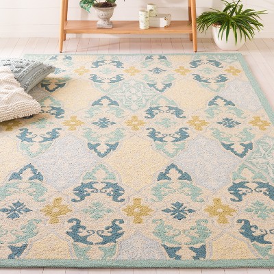 Handmade Gray Square Wool-Cotton Blend Area Rug, 6' x 6'