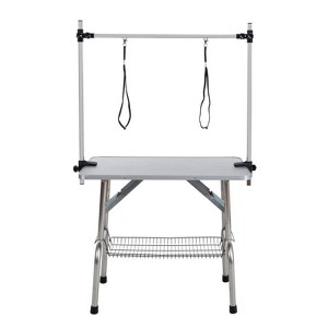 FURNIinspire Pet Grooming Tools Foldable Pet Grooming Table for Pet Large Dogs and Cats with Adjustable, Bathing Station, Sliver, 38"*23.6"*65.5" - 1 of 4