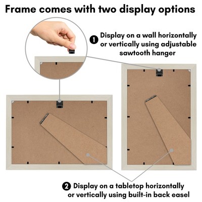 Light Wood 8x12 Picture Frame with Shatter-Resistant Glass