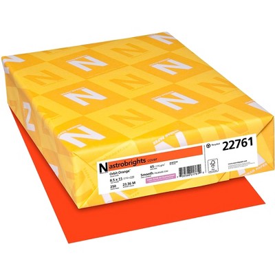 Astrobrights Card Stock, 8-1/2 x 11 Inches, 65 lbs, Orbit Orange, Pack of 250