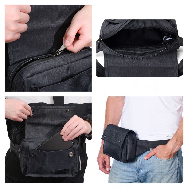 Alpine Swiss Fanny Pack Waist Bag Adjustable Belt Strap Crossbody Sling Bum Bag, 5 of 8