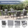 ALAULM 7 Piece Patio Dining Set Outdoor Furniture, Metal Patio Furniture Set 6 Fixed Chairs and Large Table - 4 of 4