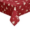 Christmas Tablecloth – Festive Deer, Pine Trees & Snowflakes Design, Waterproof Winter Holiday Dining Decor - 3 of 4