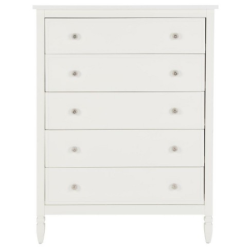 Astor 5 Drawer Dresser Chest White Dorel Living Target