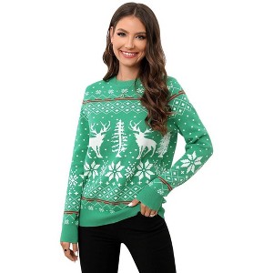 Ugly Christmas Sweater for Women Funny Holiday Sweaters Tacky Christmas Sweaters Snowman Sweatshirts - 1 of 4