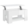 vidaXL Coffee Table High gloss white Engineered wood Medium Convertible - 2 of 4