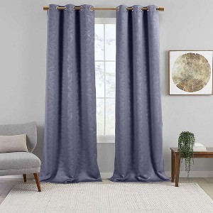 Egyptian Linens Virginia Blackout Weave Grommet Curtain Panels (Set of 2) - 1 of 4