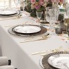 Trendables  Rustic Plastic Dinnerware Set Serves 20 | Plastic disposable plates & disposable Gold fork Gold Spoons and Gold knives- 100 PCs - 2 of 4
