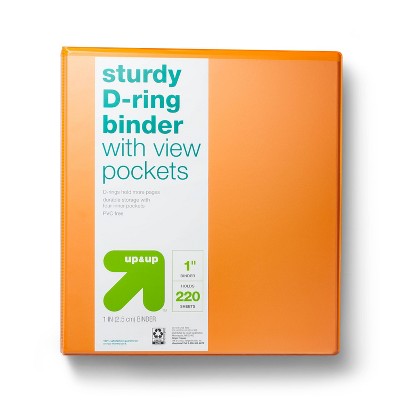 1" 3 Ring Binder Clear View - up&up™