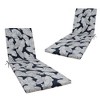 2 Pcs Set Indoor/Outdoor Chaise Lounge Chair Cushion Outdoor Furniture Cushion with Ties - 2 of 4