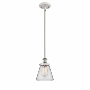 Cone - 1 Light Stem Hung Mini Pendant In Industrial Style-9 Inches Tall and 6 Inches Wide - 1 of 1