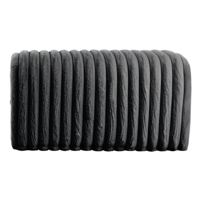 DSVIMOY Ottoman Storage Bench, Pet Supplies Corduroy Bench,  Cat's Nest to Hide for the Living Room, Entryway, Black, 33"*16.93"*16.53"