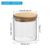 Unique Bargains Kitchen Food Storage Glass Jar with Airtight Bamboo Lid 2 Pcs - 2 of 4