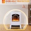 SEVOBAL Fireplace Insert Heater Mantel 3D Flame Fireplace Stove Bottom Air Outlet Fire Place Panoramic Fire Place Heater, White, 16.9"*12.2"*21.7" - 4 of 4