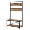 CAVINAS Hall Tree with 7 Hooks Simple Coat Rack with Shoe Rack and Bench for Entryway - 3 of 4