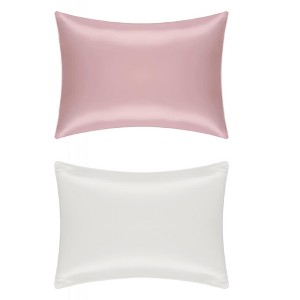 Unique Bargains Silk Soft and Smooth Envelope Closure Pillowcase Queen 20"x30" 2 Pcs - 1 of 4