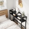 Acekool 2-Tier Entryway Console Table with Adjustable Shelf, 39" Modern Sofa Table for Living Room, Hallway, Bedroom - Black - 4 of 4