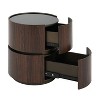 NicBex Contemporary Round Wooden Side Table with 2 Drawers Modern Home Decor for Living Room and Bedroom - 3 of 4