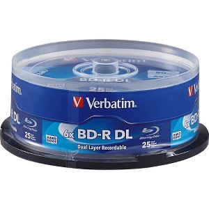 Verbatim BD-R DL 50GB 6X with Branded Surface - 25pk Spindle - 25pk Spindle - 1 of 2