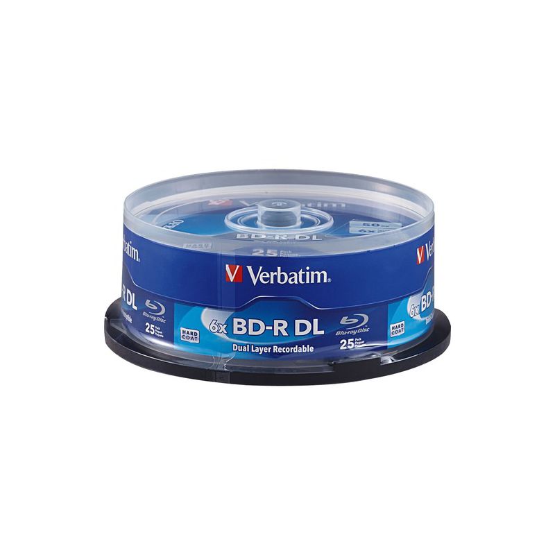 Verbatim BD-R DL 50GB 6X with Branded Surface - 25pk Spindle - 25pk Spindle, 1 of 3