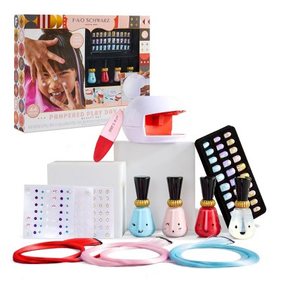 Nail Art Kit for Girls, Kids Nail Polish Play Set with Nail Dryer, 2 in 1