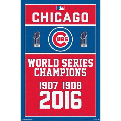 Trends International Mlb Chicago Cubs - Champions 16 Magnetic Framed ...