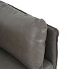 PAGED Modern Accent Chair, Arm Chair with 2 Rolled Pillows and Wood Legs, Button Tufted Reading Chair for Bedroom, Living Room Furniture - 4 of 4