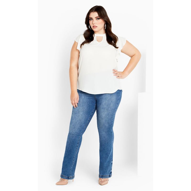 Women's Plus Size Annabelle Top - ivory | CITY CHIC, 3 of 7