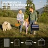 Striped Outdoor Plastic Straw Rug – Waterproof Camping Mat with Rubber Backing for RV, Patio, Picnic & Backyard - 3 of 4