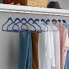 VECELO 30/50/60/100 pk Velvet Clothes Hangers Non Slip & Space-Saving Clothes Hangers with Finger Clips & Tie Rack 9 Color - 2 of 4