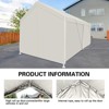 KWPZQEB Carport, Heavy Duty Portable Carport, Garage Tent with Roll-up Doors, Outdoor Storage Shelter, All-Season Portable Garage for Car, Boat, Truck - 3 of 4