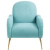 Okak Modern Accent Chairs for Bedroom, Accent Chair With Metal Gold Legs, Snowflake fabric Armchair, Single Sofa Chair for Living Room - 4 of 4