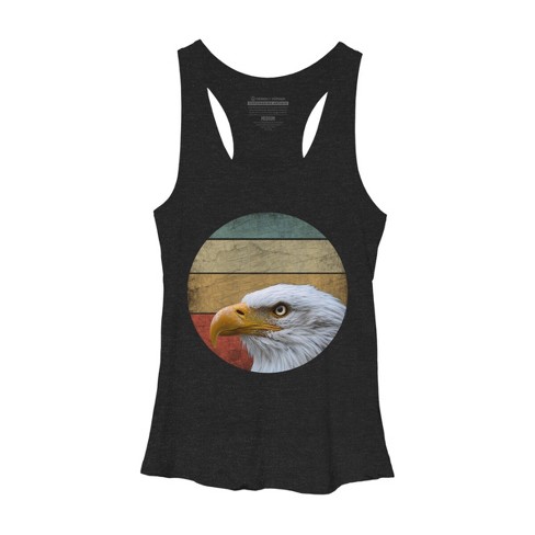 Women's Design By Humans Vintage Eagle Watching By Punsalan Racerback Tank  Top - Black Heather - 2x Large : Target