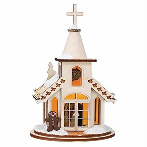 Old World Christmas Wooden Wedding Chapel Ornament - 1 of 3