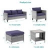 Sonkuki 6-Piece Patio Conversation Set with Side Table - 3 of 4