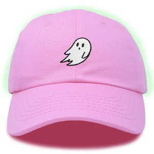 Dalix Ghost Glow in the Dark Embroidered Mens Womens Cotton Dad Hat Baseball Cap Adjustable - 1 of 4