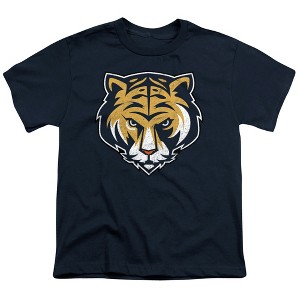 Queensborough Community College Distressed Primary Logo Kids T-Shirt For Youth Navy - 1 of 4