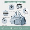 Luupatchy Carry On Weekender Backpack With Shoe Compartment, For Travel, Gym，Fishing, Travel Duffle Bag For Women, Men - 3 of 4