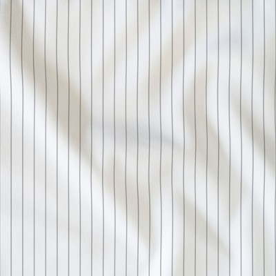 Queen Pinstripe White and Gray Cotton Deep Pocket Sheet Set