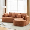 106" Curved Sofa Oversized Modular Sectional Sofa with Throw Pillows Modern Luxury L-Shaped Curved Couches for Living Room - 3 of 4
