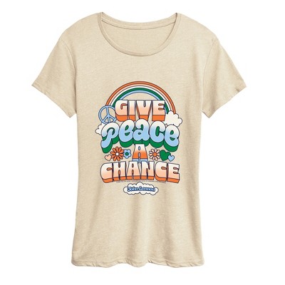 Women's - John Lennon - Give Peace Chance Short Sleeve Graphic T-Shirt