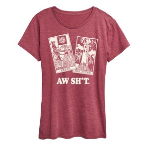 Women's - Instant Message - Aw Sh Tarot Short Sleeve Graphic T-Shirt - 1 of 4