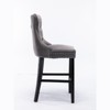 NicBex Dining Chairs Set of 2 Bar stool Upholstered Chair Contemporary Velvet Barstools with Button Tufted Decoration and Wooden Legs - 4 of 4