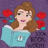 Girls' - Disney - 100% Book Worm Fitted Short Sleeve Graphic T-Shirt - 2 of 4