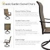Sunnydaze Outdoor Classic Garden Patio Swivel Dining Chairs - Brown - 2pk - 2 of 4